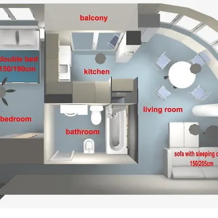 Apartmán Casa Solecito Soleado De 50m2, 2 Habitaciones, Cerca Del Mar *